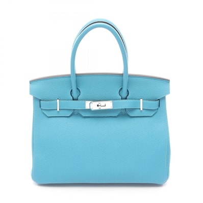 エルメス HERMES バーキン30 ハンドバッグ バッグ トゴ トゴ ターコイズ □P刻印(2012年製造) レディース ブルー系 【中古】