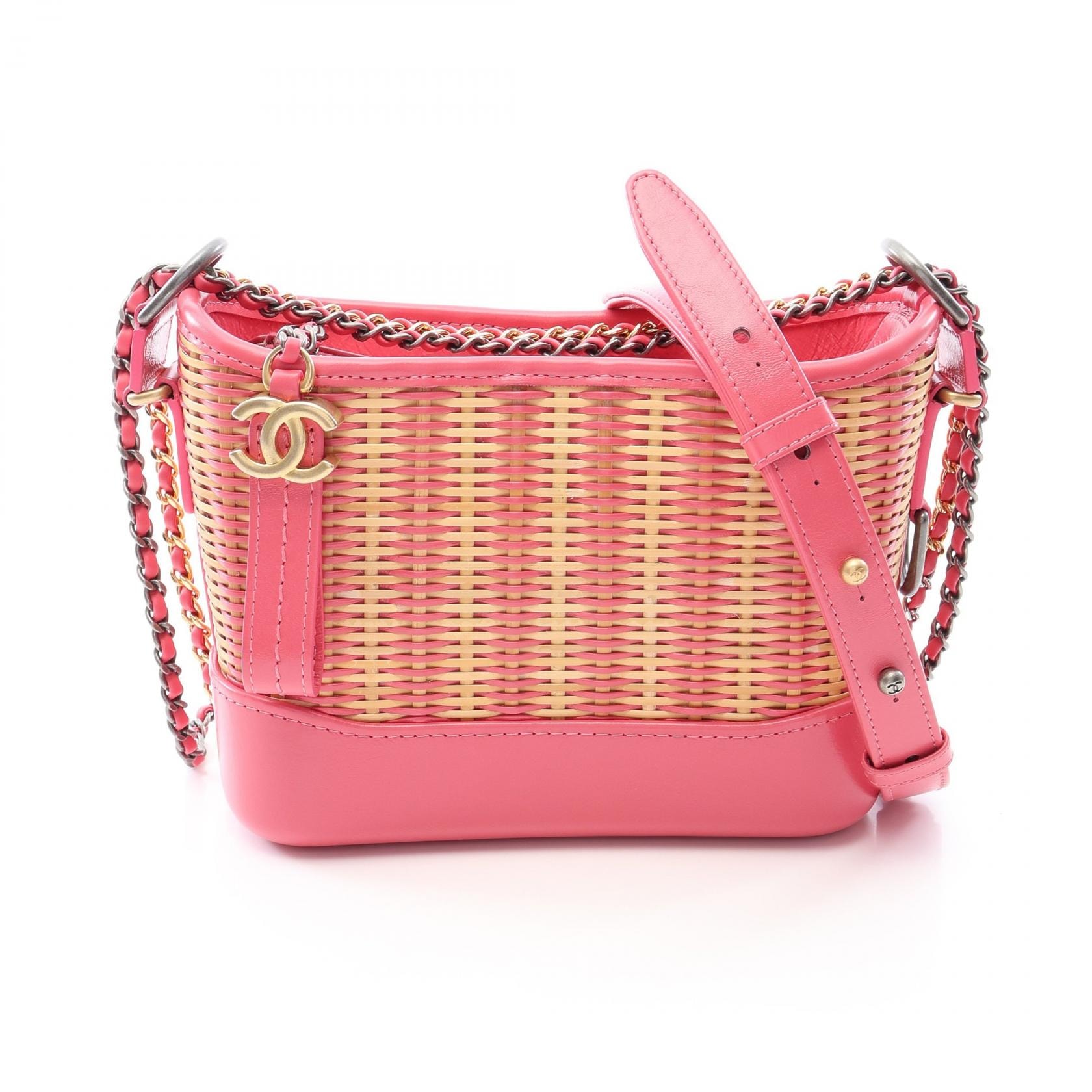 シャネル CHANEL ガブリエル ドゥ シャネル スモール ホーボー ショルダーバッグ バッグ レザー レディース ピンク系 / ベージュ系 A91810 【中古】
