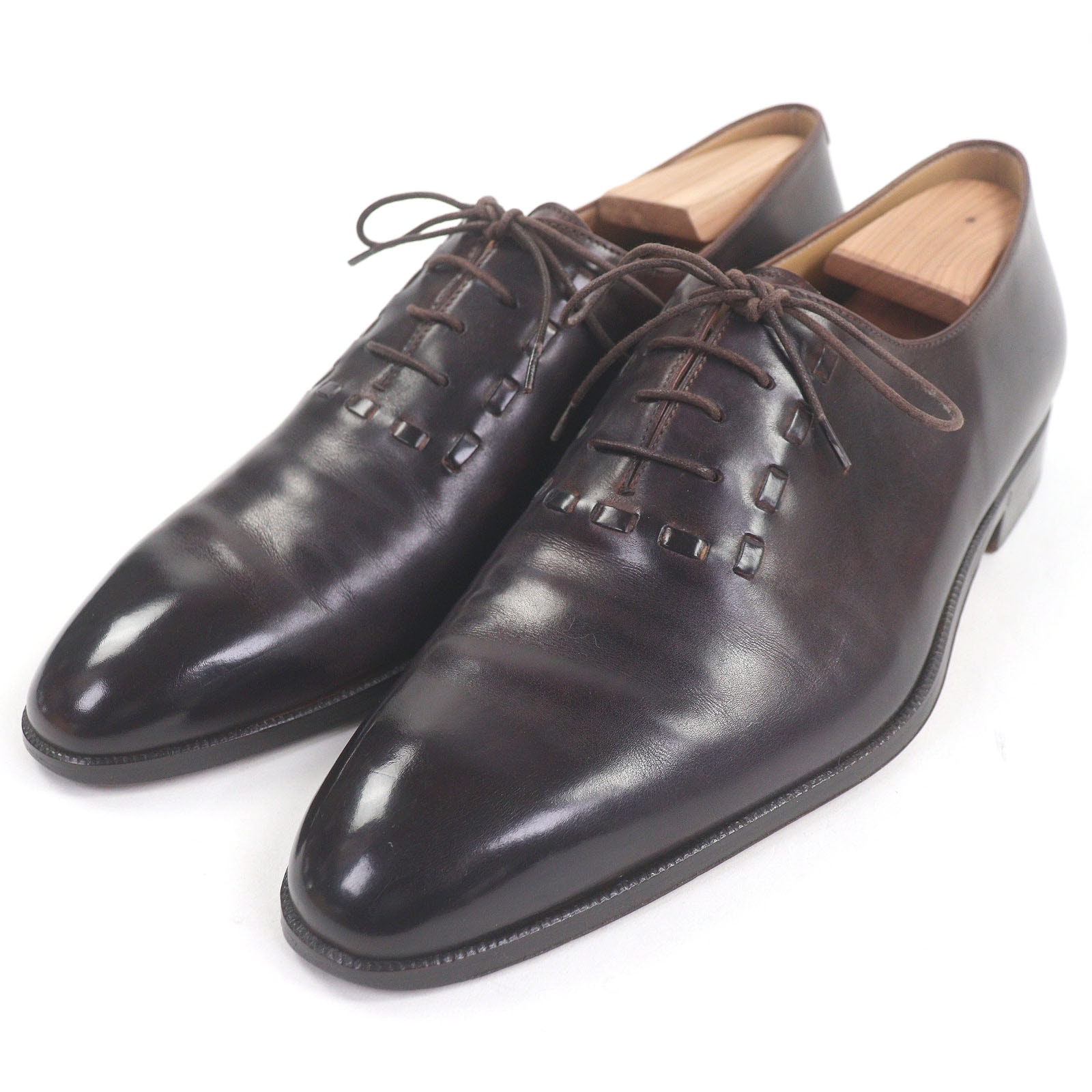 美品 ベルルッティ ドレスシューズ ラッソ ブラウン メンズ 7.5