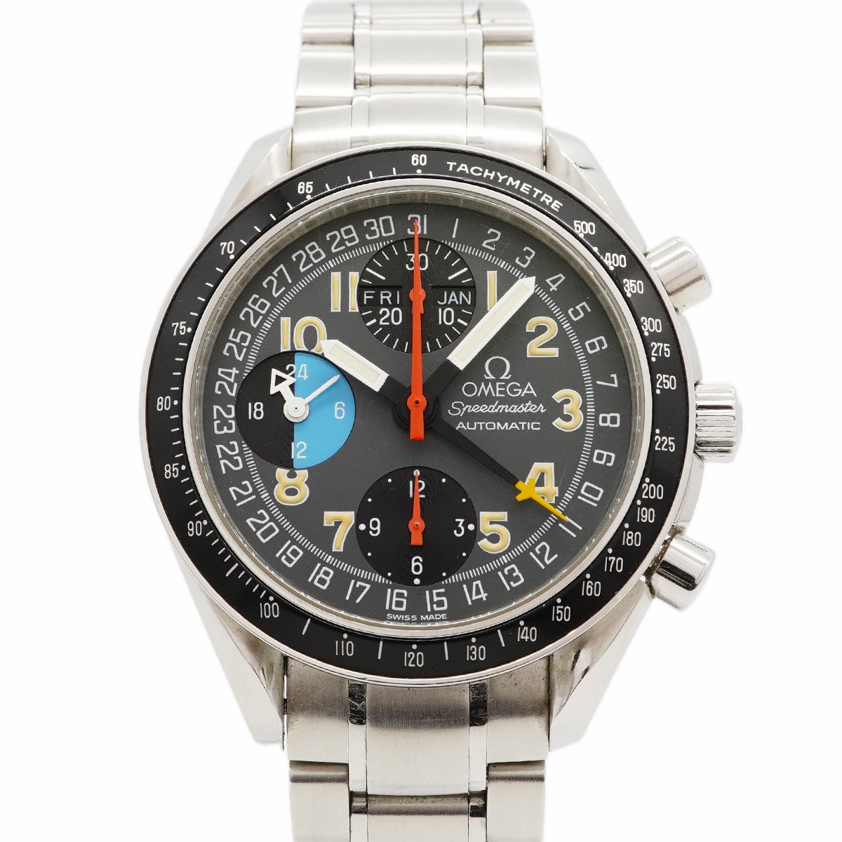 ★SALE【6wgc0174】オメガ スピードマスター マーク40 AM/PM トリプルカレンダー 3520.53 グレー文字盤【中古】腕時計 メンズ