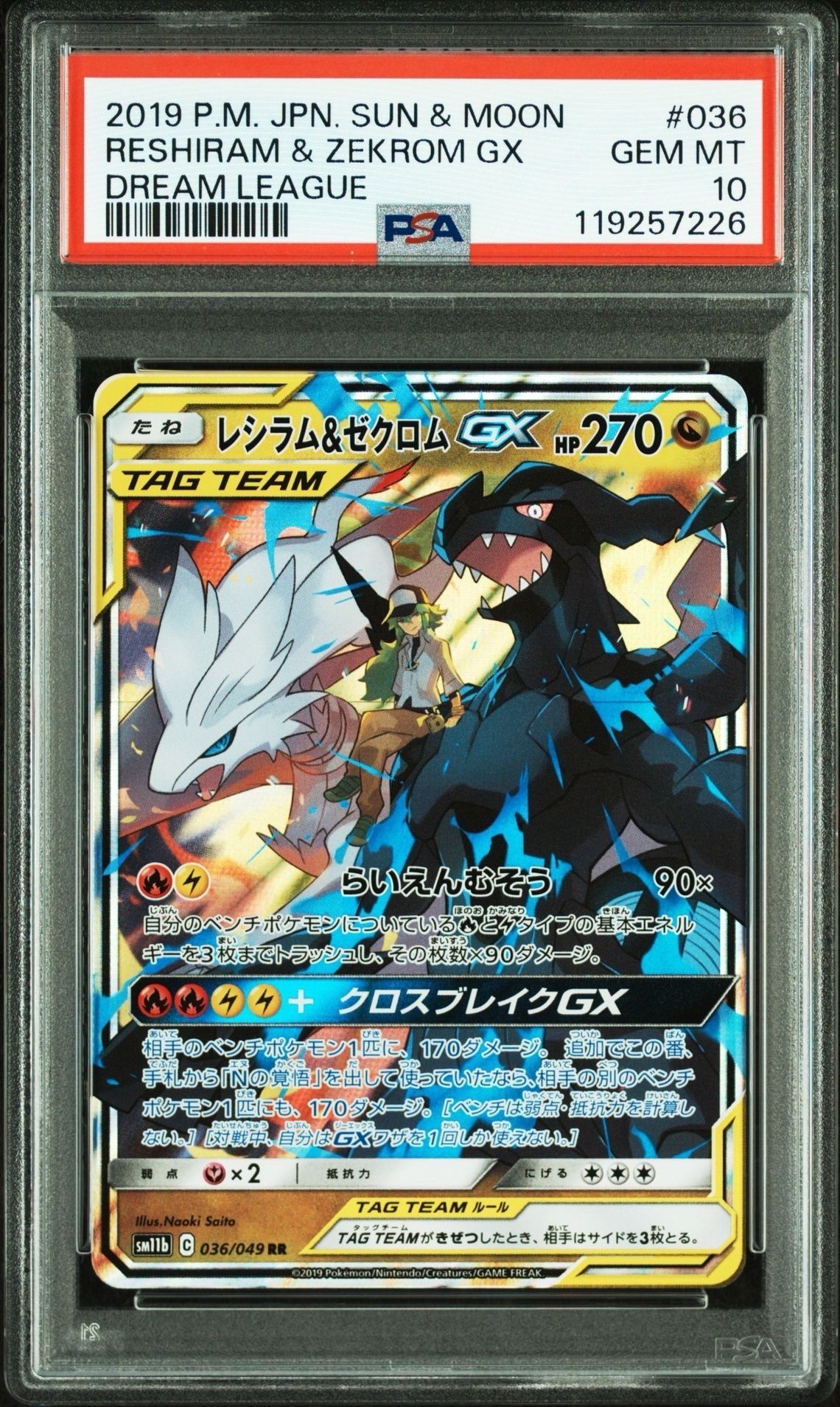 レシラム&ゼクロムGX (N) RR[SM11b 036/049](強化拡張パック「ドリームリーグ」)
