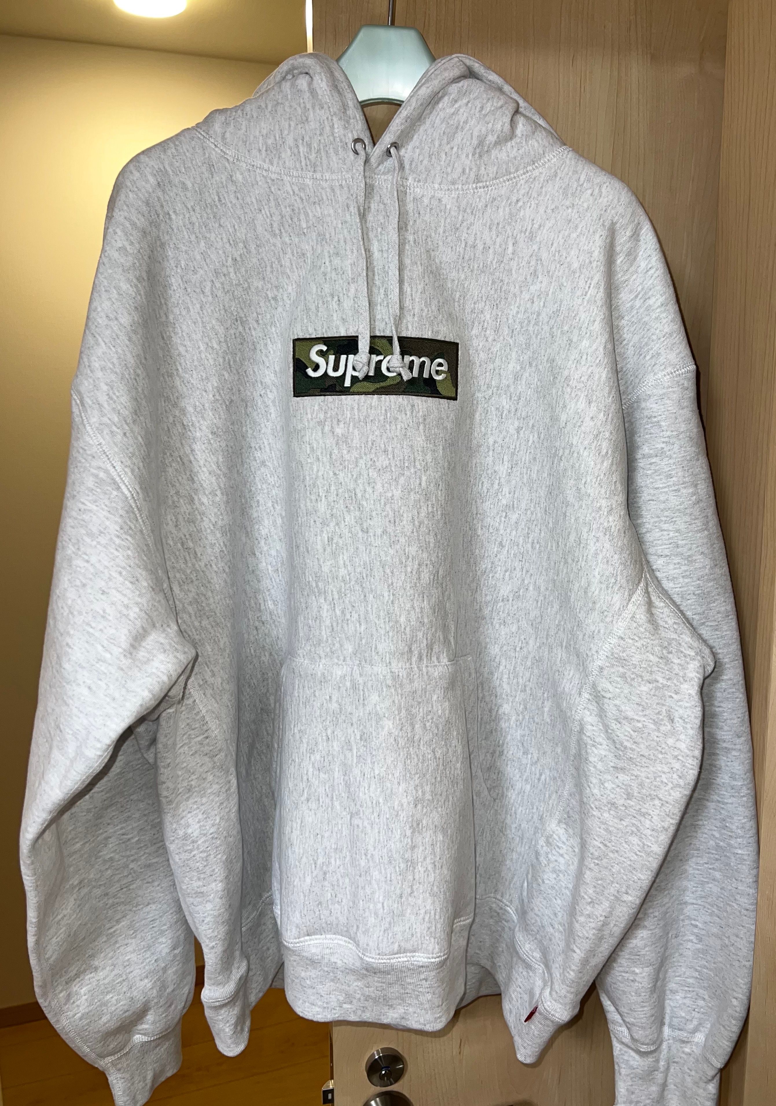 Supreme Box Logo Hooded Sweatshirt "Ash Grey" (23FW)