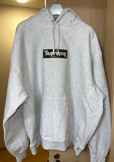 Supreme Box Logo Hooded Sweatshirt "Ash Grey" (23FW)