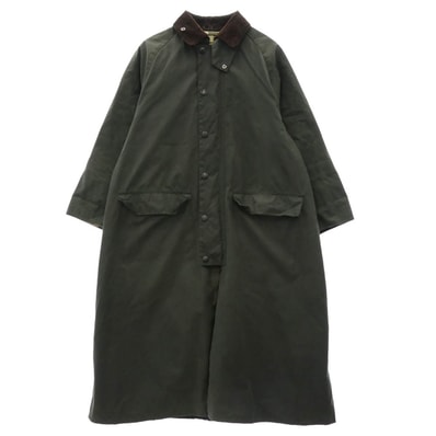 Barbour バブアー ジャケット 21AW 2102028 WOMENS BURGHLEY ウィメンズ バーレー 3ワラント オイルド ロング コート ジャケット モスグリーン系 カーキ系 UK10【中古】