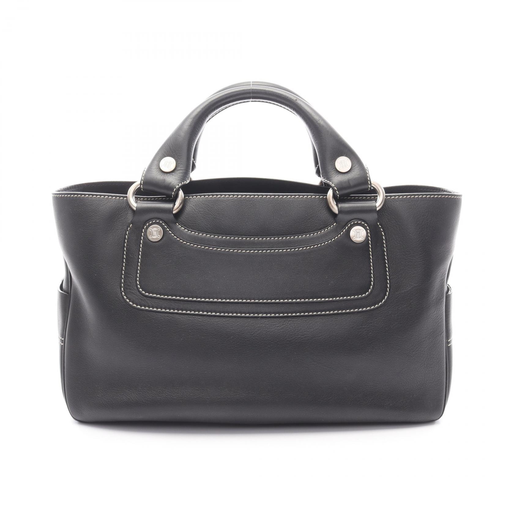 セリーヌ CELINE ブギーバッグ ハンドバッグ バッグ レザー レディース ブラック系 【中古】