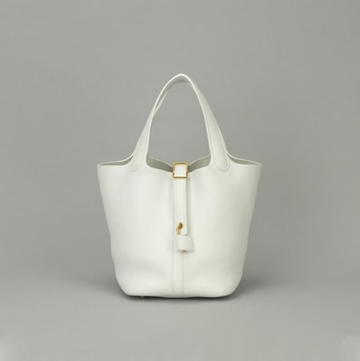 エルメス HERMES ピコタンロックPM 18 ピコタンPM バッグ トートバッグ トリヨンクレマンス ホワイト White ホワイト White 白 ゴールド金具 ハンドバッグ