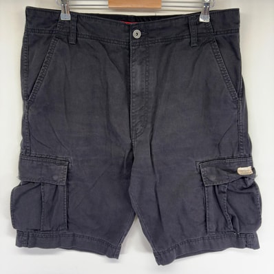 古着 リーバイス Levi's パンツ カーゴ ワンポイントロゴ 半ズボン ショーツ ショートパンツ ジッパーフライ w38 ブラック系 メンズ