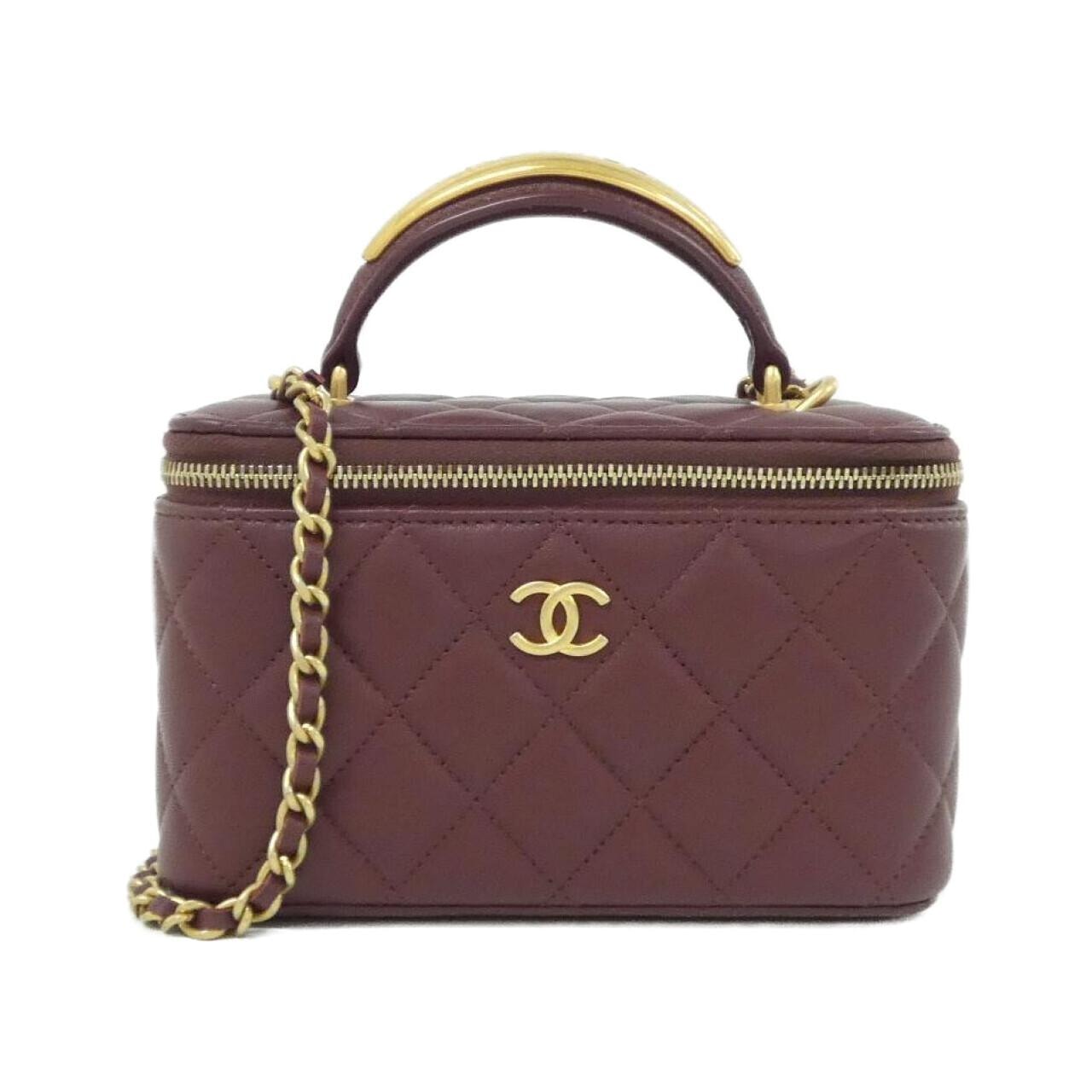 シャネル CHANEL マトラッセ ミニ ボーリング 2WAY ショルダーバッグ バッグ ラムスキン（羊革） レディース ブラウン系 AS5572 【中古】 CHANEL - シャネル CHANEL マトラッセ ミニ ボーリング 2WAY