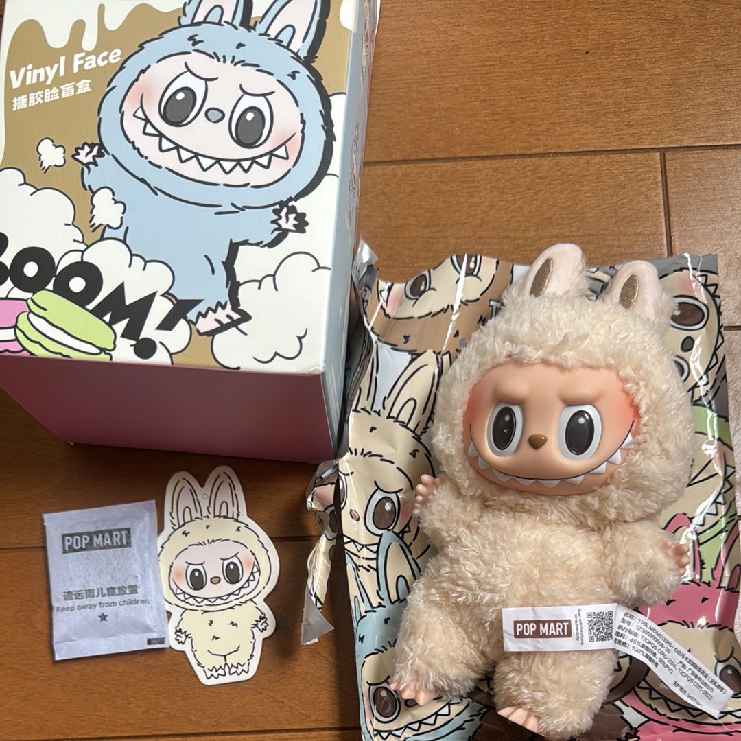 POP MART THE MONSTERS (LABUBU) Exciting Macaron Plush Series SOYMILK