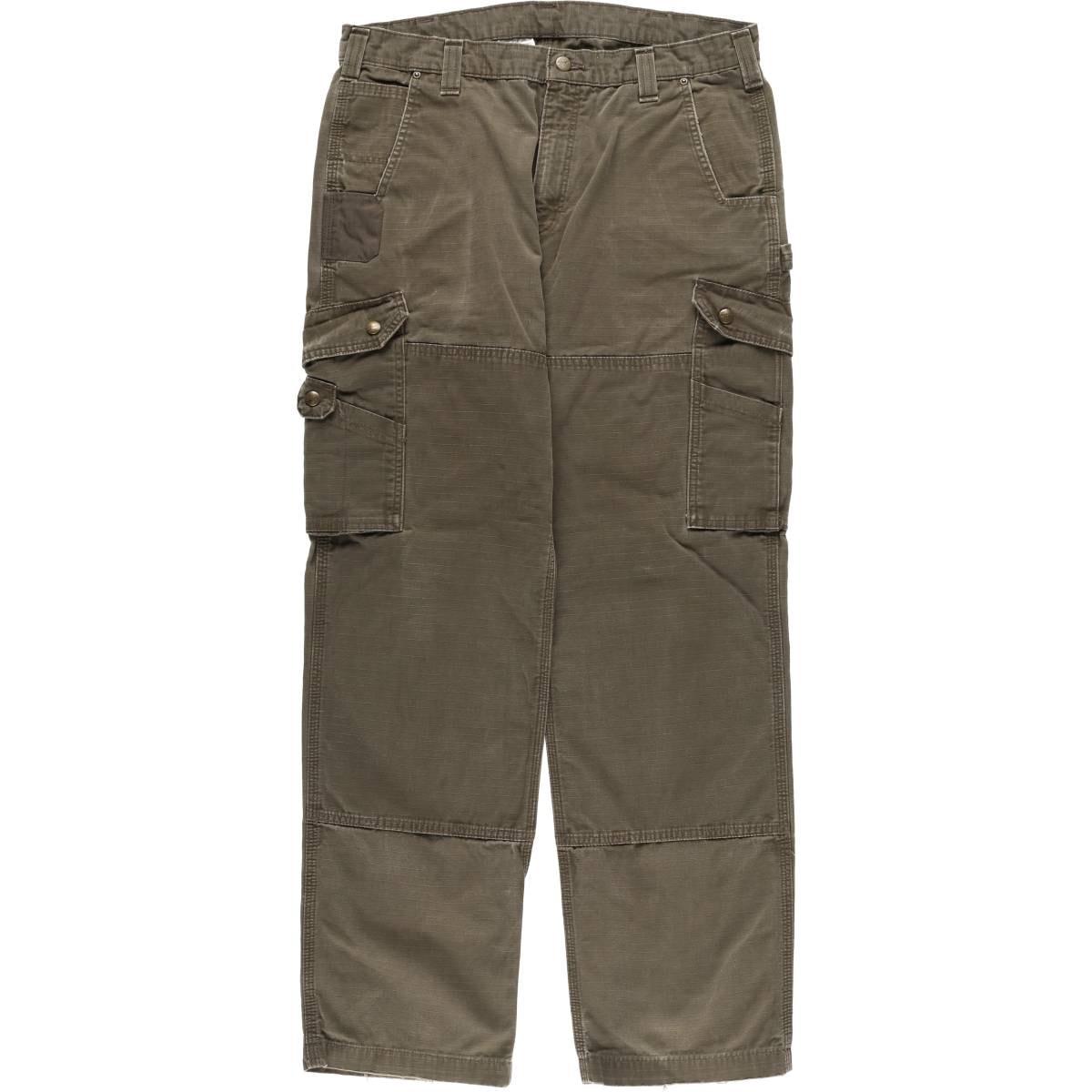 古着 カーハート Carhartt RELAXED FIT ダック ダブルニー リップストップ カーゴワークパンツ メンズw36相当/eaa560534