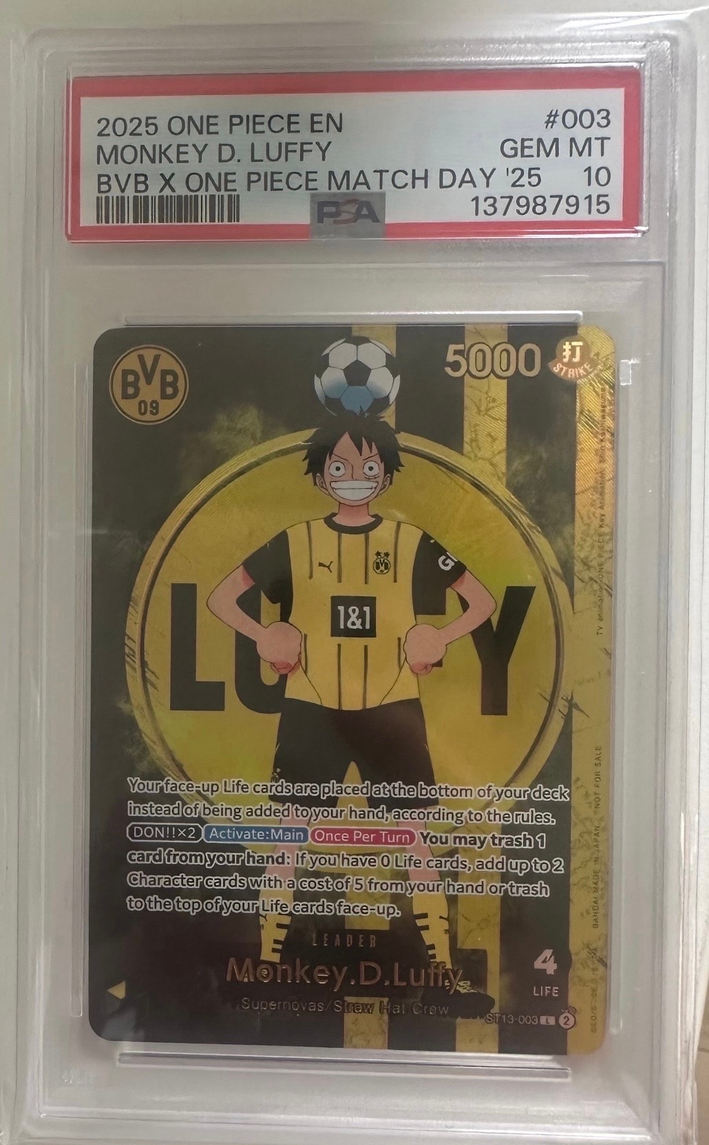 PSA10】モンキー・D・ルフィ L [ST13-003]【英語版】(プロモーション