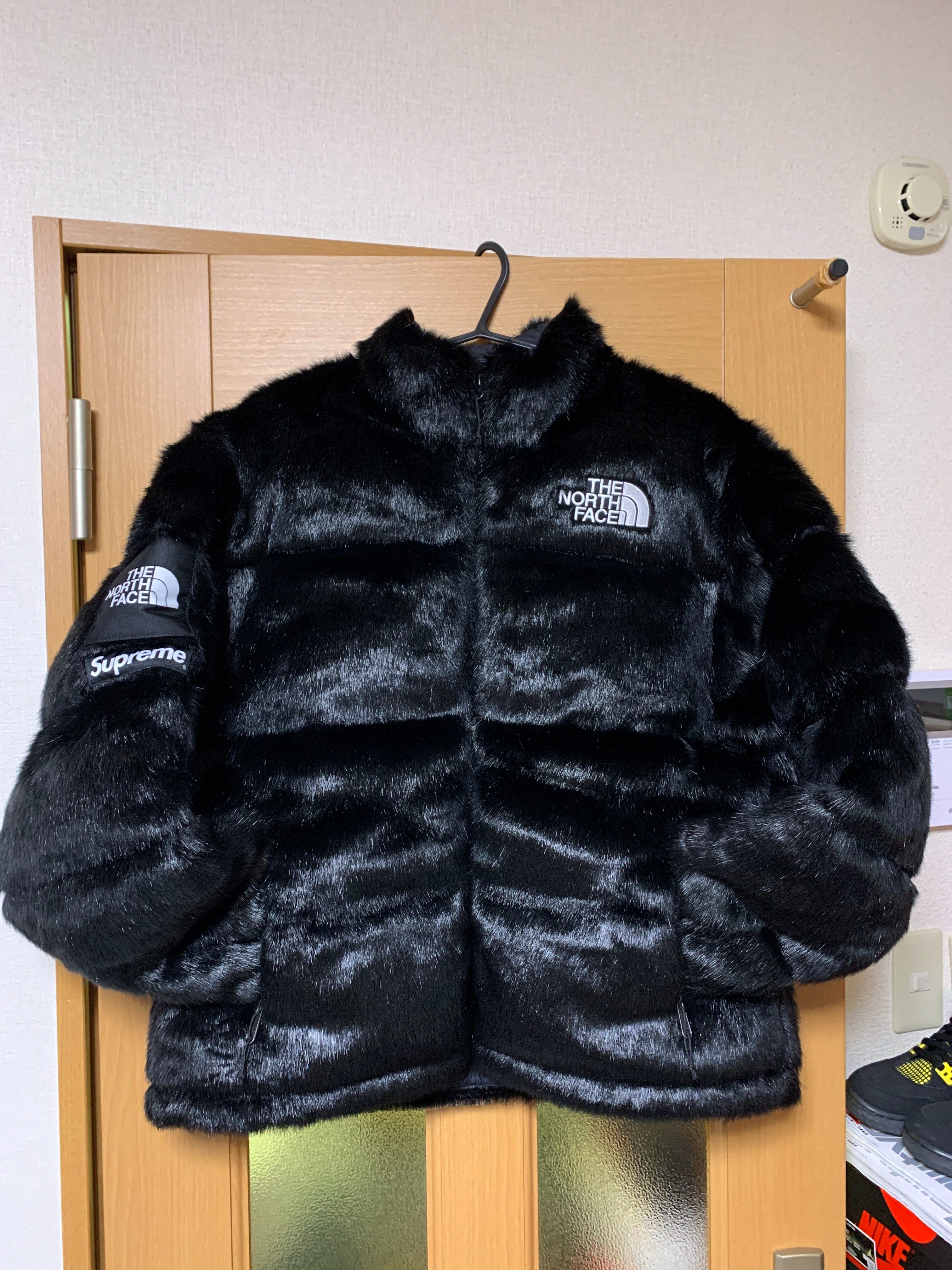 Supreme x The North Face Faux Fur Nuptse Jacket "Black"