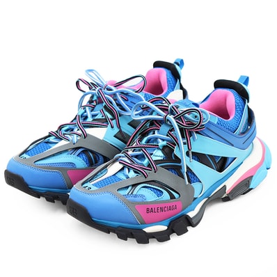 【人気/新品同様】BALENCIAGA バレンシアガ スニーカー サイズ 28.5cm メンズ Track Trainer メタリック メッシュ シューズ 靴 袋・紐付属 マルチカラー