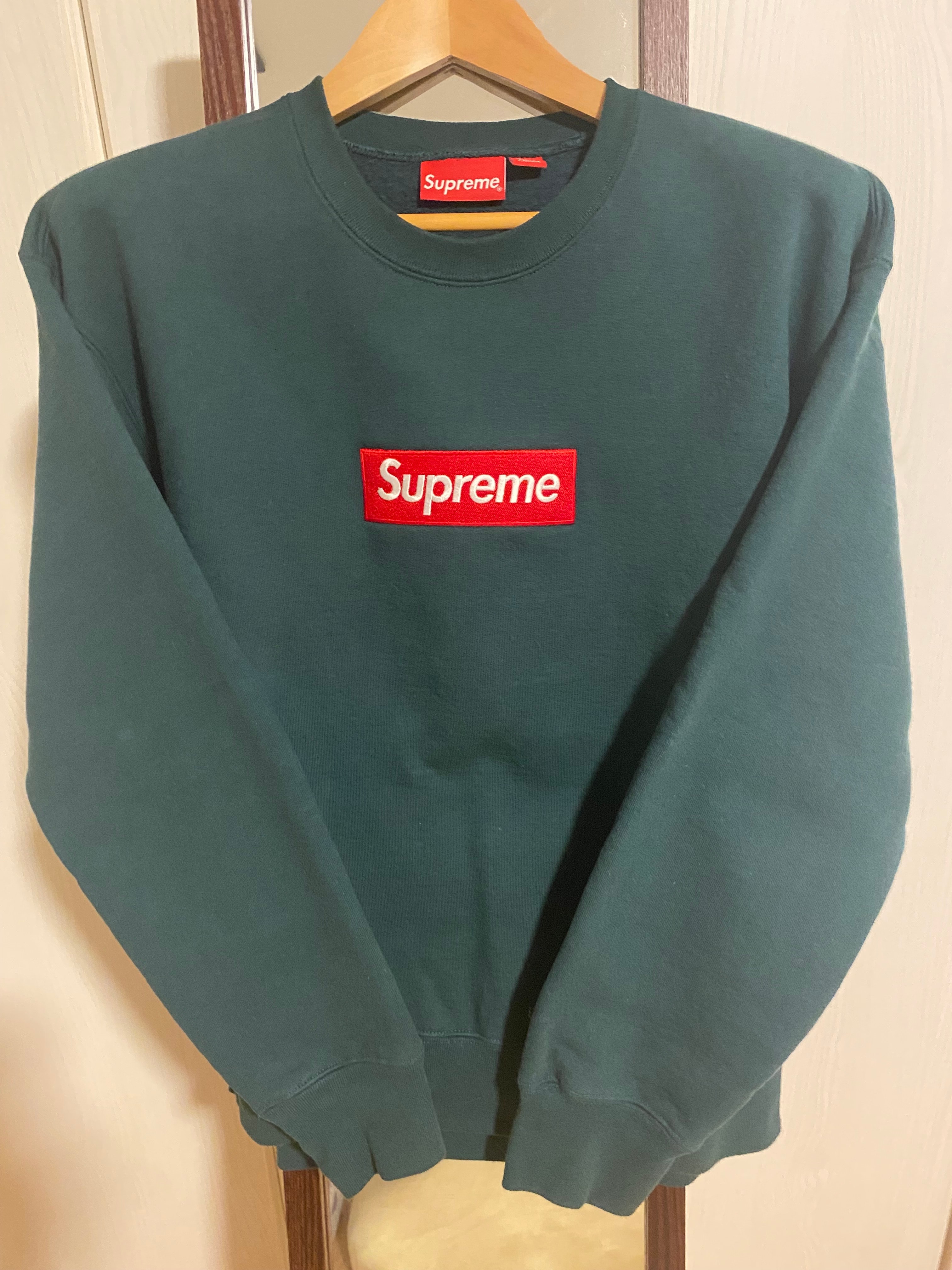 Supreme Box Logo Crewneck "Dark Pine" (22FW)