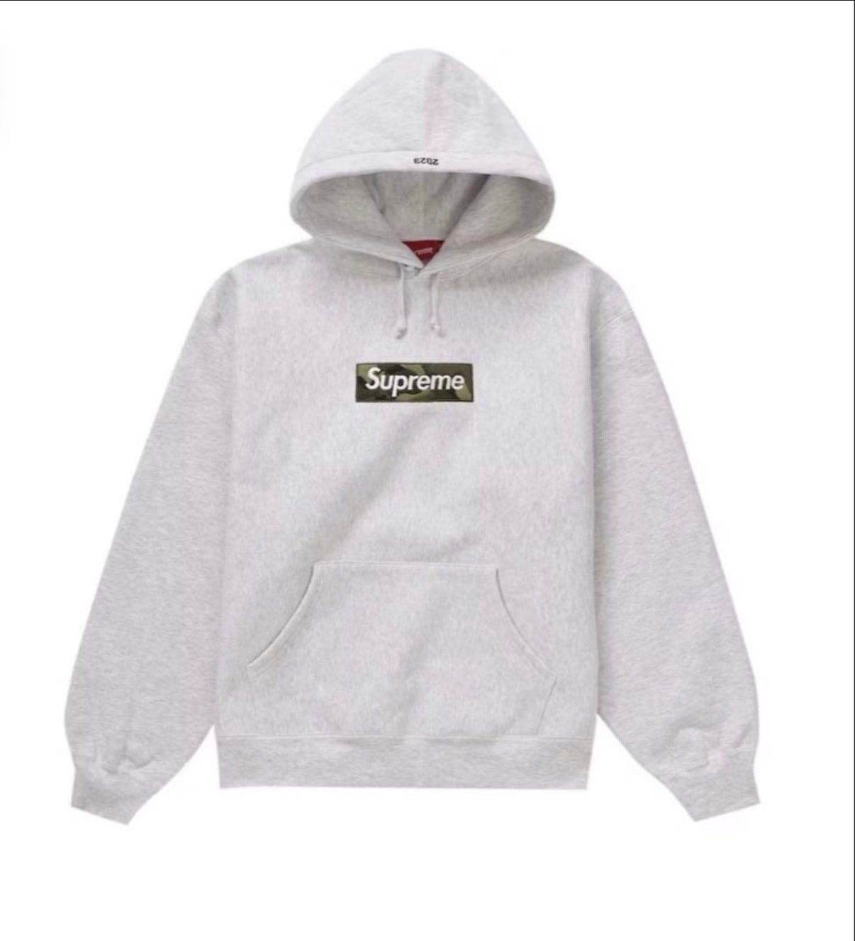 Supreme Box Logo Hooded Sweatshirt "Ash Grey" (23FW)