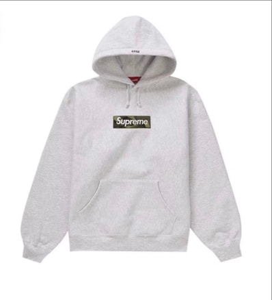 Supreme Box Logo Hooded Sweatshirt "Ash Grey" (23FW)