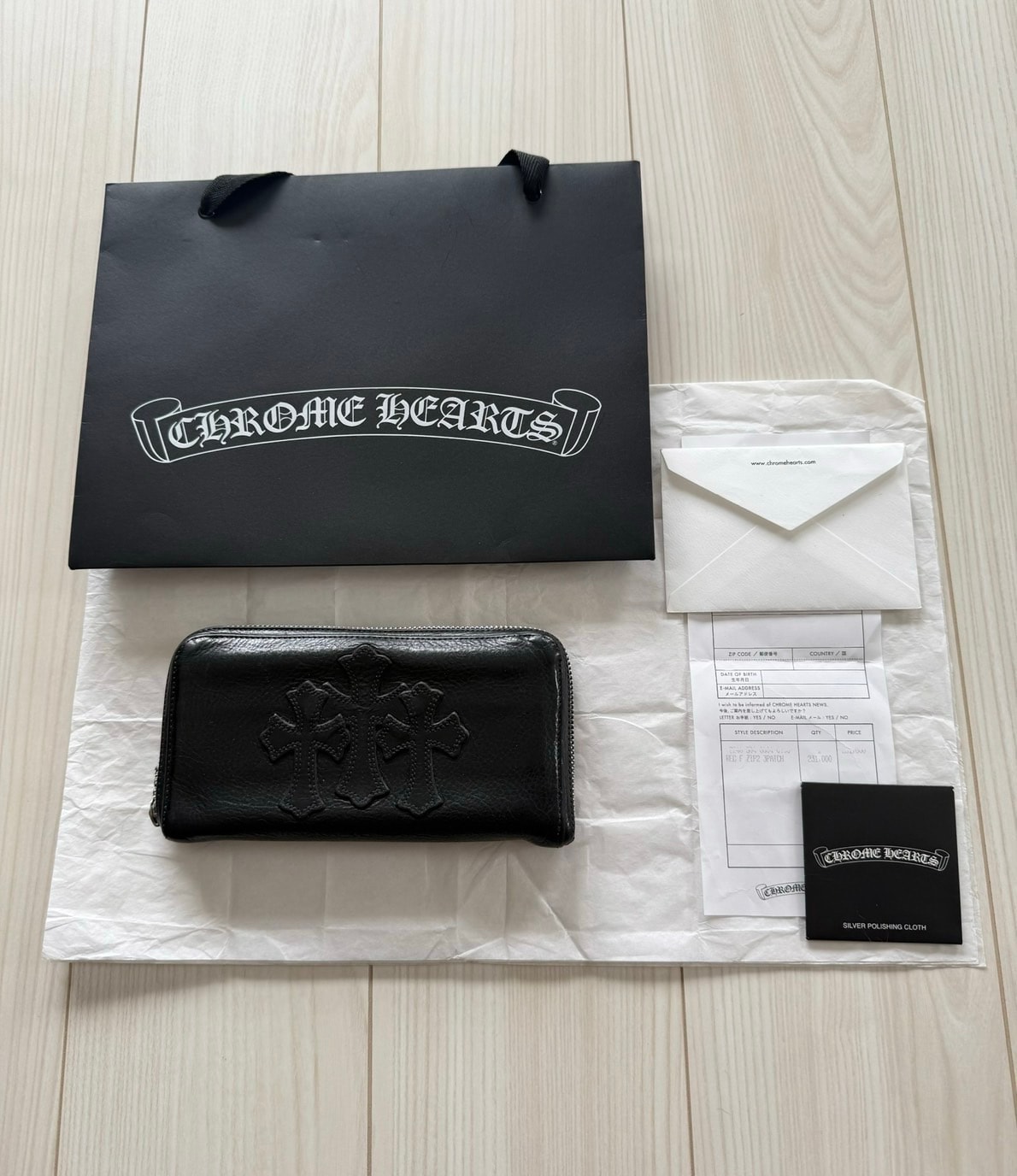 値下げ交渉可能 / 正規品!CHROME HEARTS クロムハーツ セメタリークロスウォレット 財布