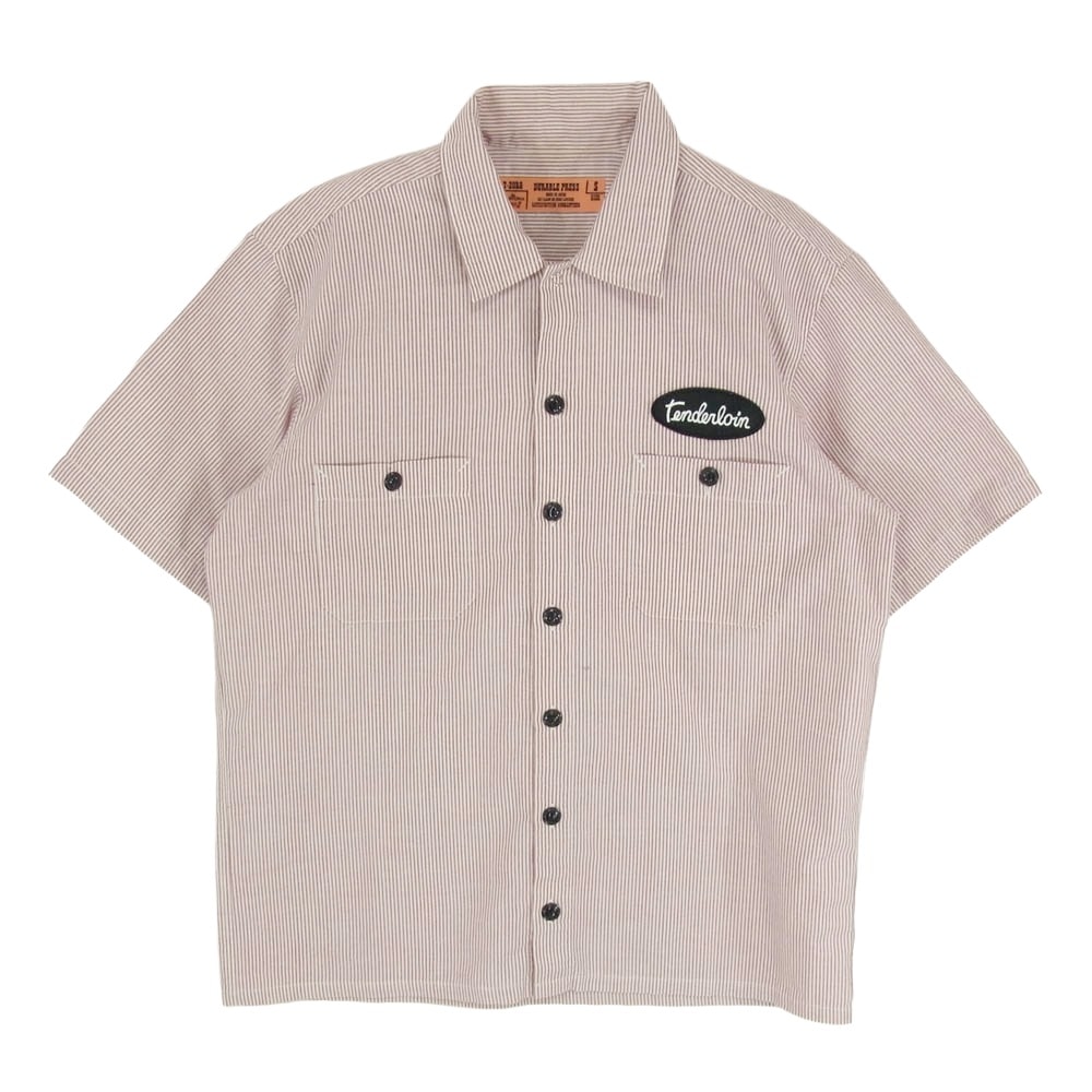 TENDERLOINテンダーロインストライプ 半袖シャツ S やや傷や汚れあり】TENDERLOIN テンダーロイン 半袖シャツ T-STRIPE