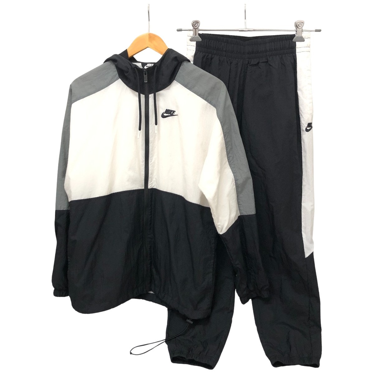 NIKE ナイキ セットアップ ウインドブレーカー SIZE S CJ4564-010 ブラック×ライトグレー×ホワイト