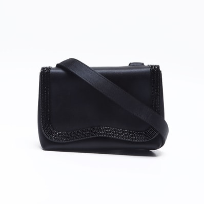 シャネル CHANEL 5番台 2000年 サテン ビーズ ショルダーバッグ【中古】