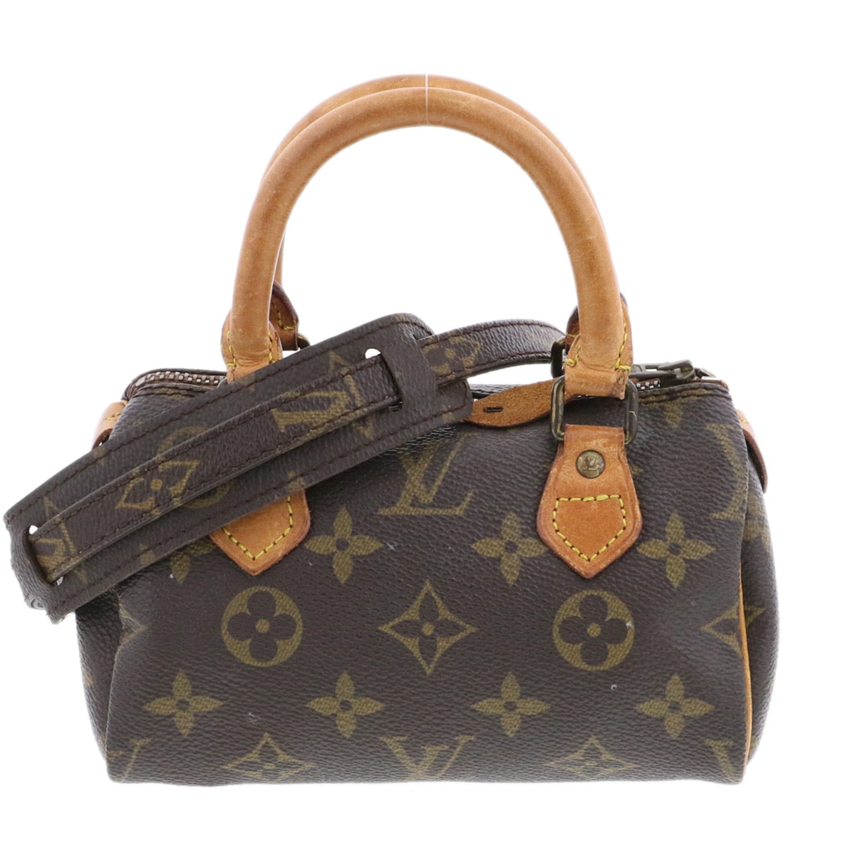 LOUIS VUITTON ルイ・ヴィトン ミニ スピーディ ショルダーバッグ ハンドバッグ M41534 モノグラム ブラウン  レディース【中古】