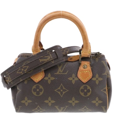 LOUIS VUITTON ルイ・ヴィトン ミニ スピーディ ショルダーバッグ ハンドバッグ M41534 モノグラム ブラウン レディース【中古】