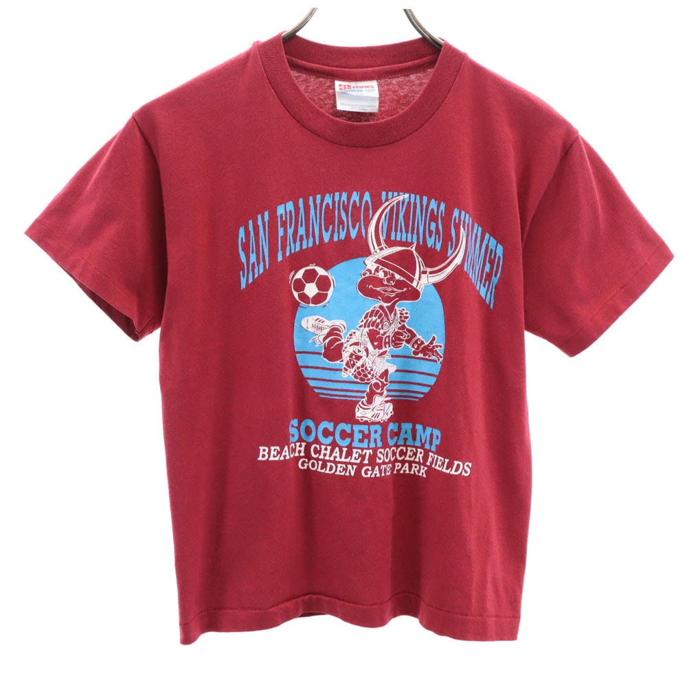 Hanes ヘインズ 90s USA製 オールド 半袖 Tシャツ L(14-16) レッド系