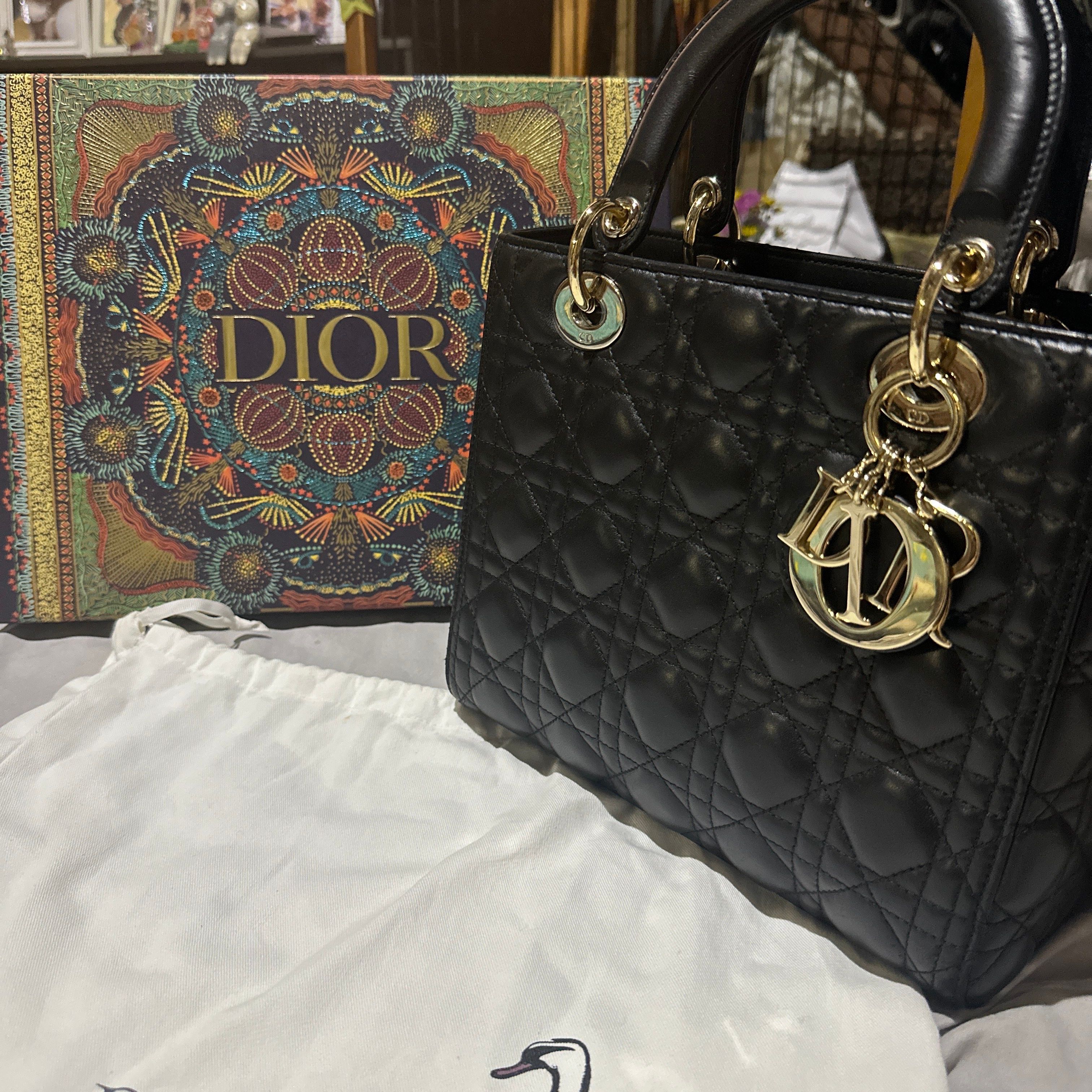 Dior Medium Lady Dior Bag "Black"