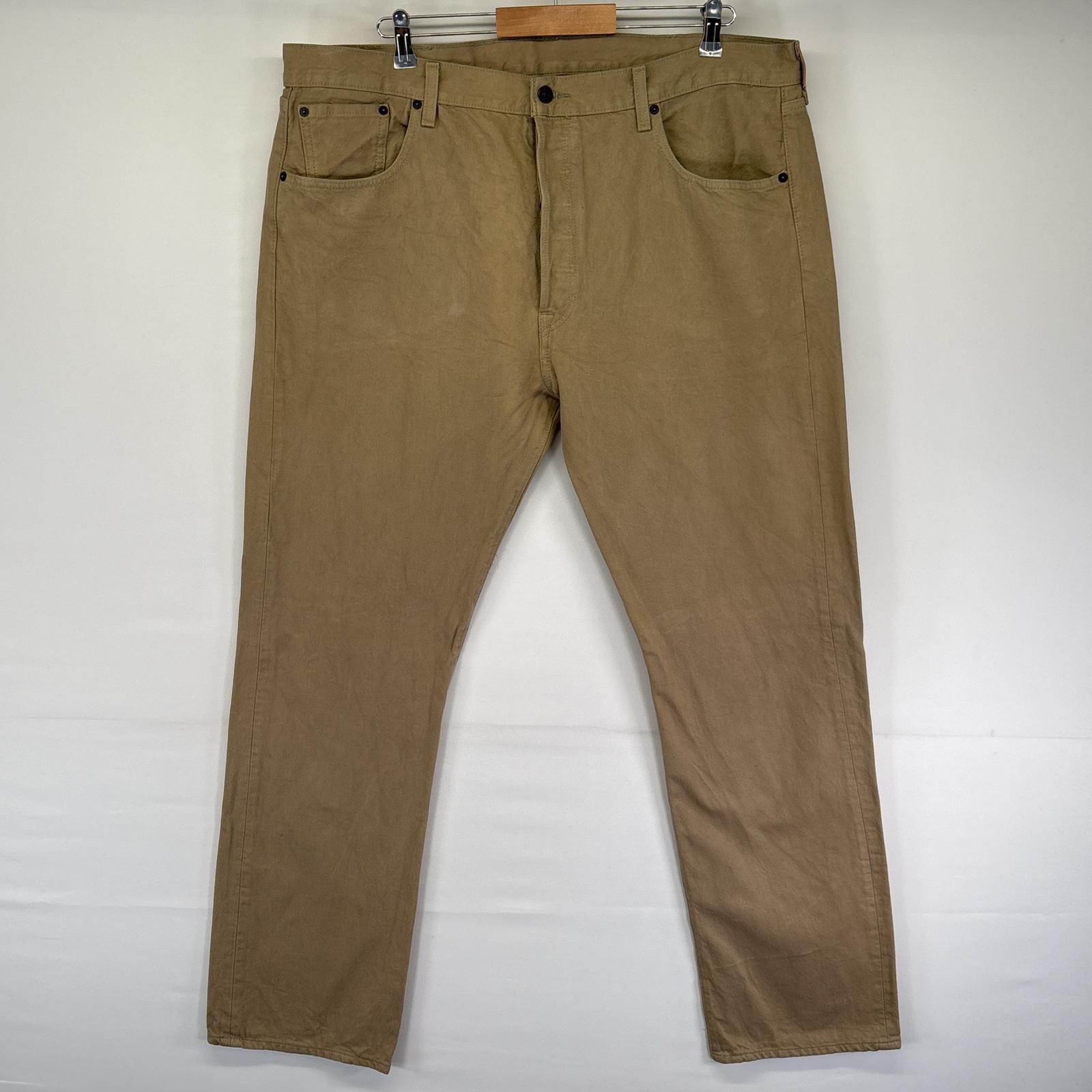 古着 リーバイス Levi's デニムパンツ 501 ボタンフライ ストレート 長ズボン ジーンズ ジーパン w40 L34  ベージュ メンズ