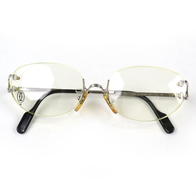 美品 カルティエ トリニティ ツーポイント リムレス メガネ □16 130