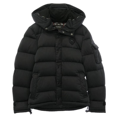 BURBERRY BLACK LABEL バーバリーブラックレーベル BMP21-319-09 ホースマーク ワッペン ロゴ ダウン ジャケット ブラック系 S【中古】