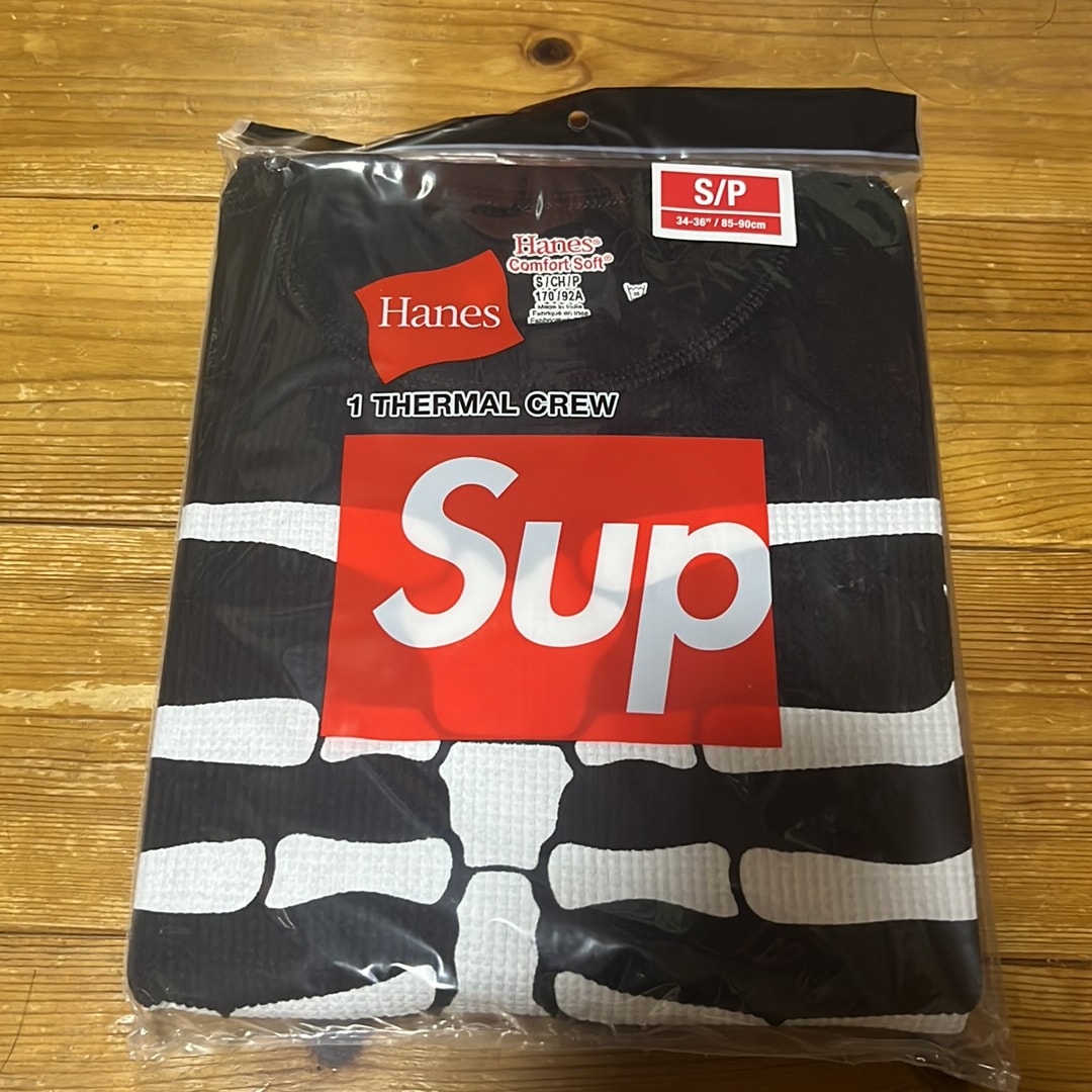 Supreme x Hanes Bones Thermal Crew (1 Pack) "Black"