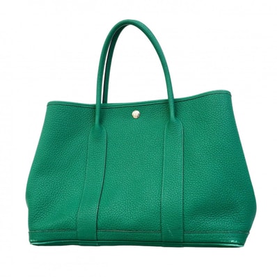 【6dd4317】エルメス トートバッグ ガーデンパーティPM ネゴンダ ヴェールヴェルティゴ シルバー金具 A刻印【中古】レディース