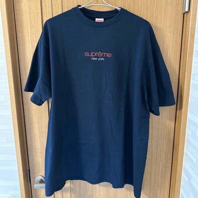 Supreme Classic Logo Tee "Navy"
