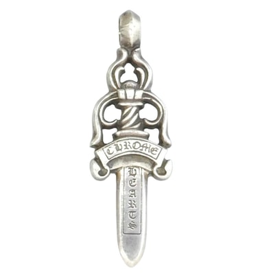 CHROME HEARTS クロムハーツ(原本無) LARGE DAGGER ラージ ダガー ペンダントトップ シルバー系【中古】