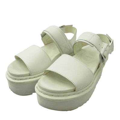 Dr.Martens ドクターマーチン サンダル AW006 VOSS QUAD SH 02 X シャークソール 厚底 レザー サンダル ホワイト系 UK3【中古】