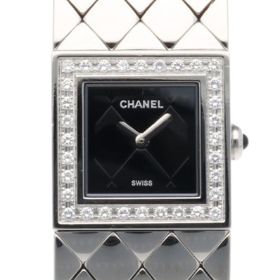 シャネル マトラッセ 腕時計 時計 ステンレススチール クオーツ 磨き直し済 レディース 1年保証 CHANEL 中古