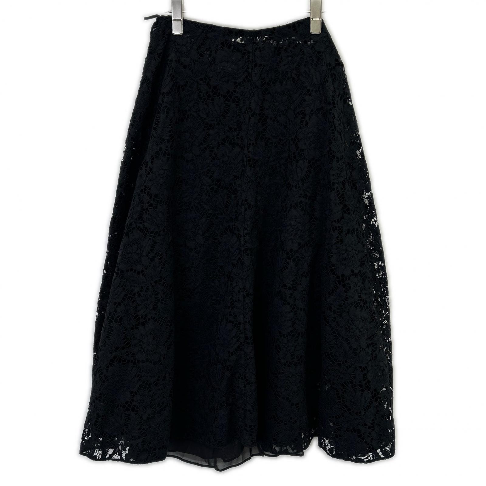 VALENTINO ヴァレンティノ 人気Vロゴ フレアスカート ブラック 【公式