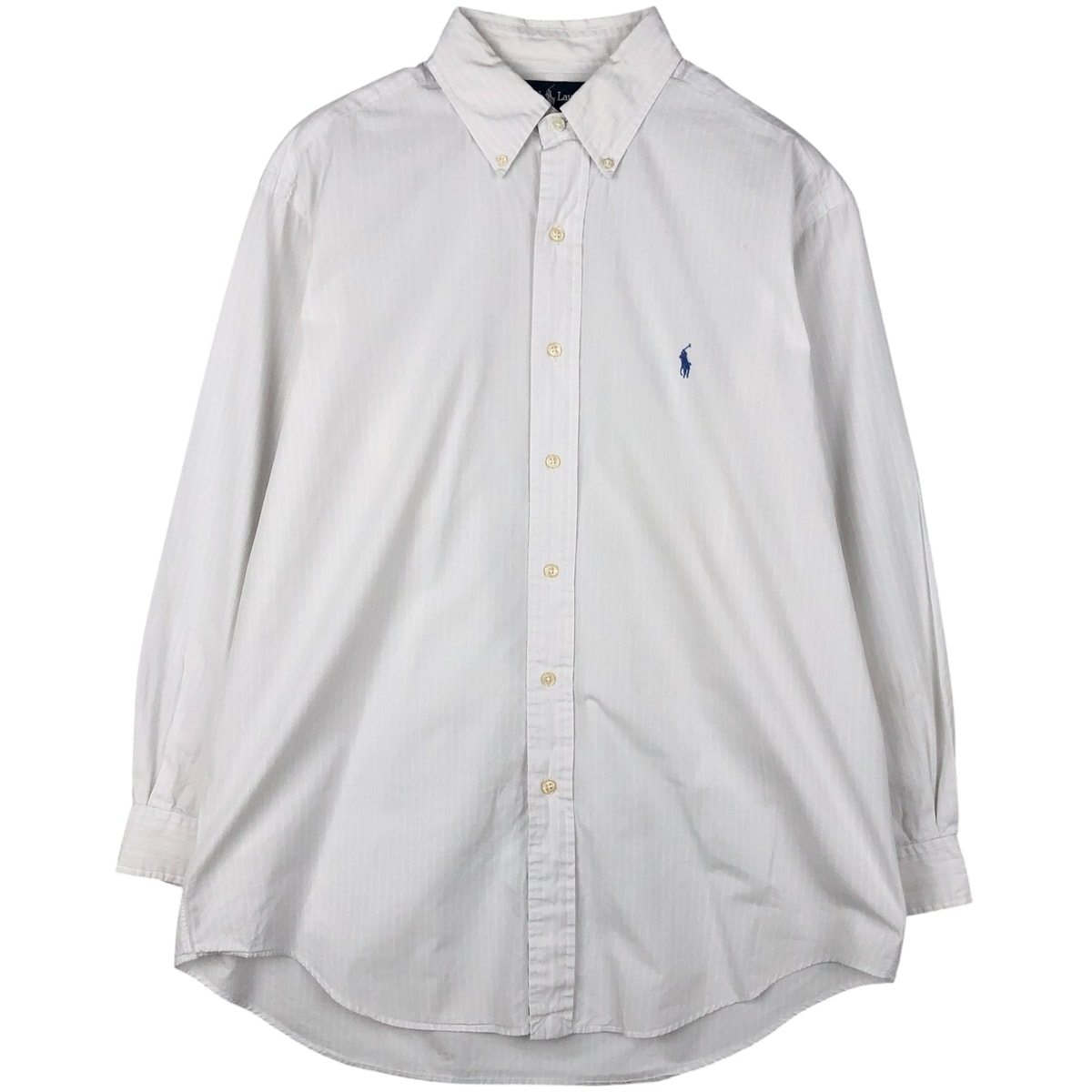 古着 ラルフローレン Ralph Lauren YARMOUTH 長袖 ボタンダウンストライプシャツ メンズL相当/eaa606779