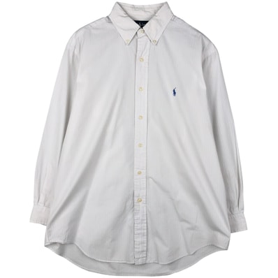 古着 ラルフローレン Ralph Lauren YARMOUTH 長袖 ボタンダウンストライプシャツ メンズL相当/eaa606779