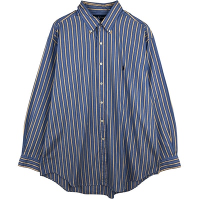 古着 ラルフローレン Ralph Lauren YARMOUTH 長袖 ボタンダウンストライプシャツ メンズXL相当/eaa615255