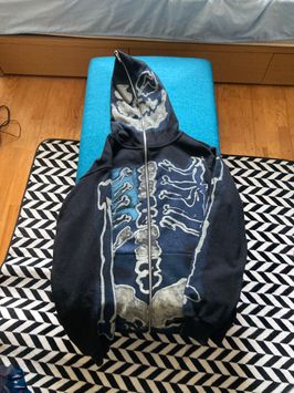 Travis Scott Cactus Jack For Fragment Skeleton Graffiti Full Zip