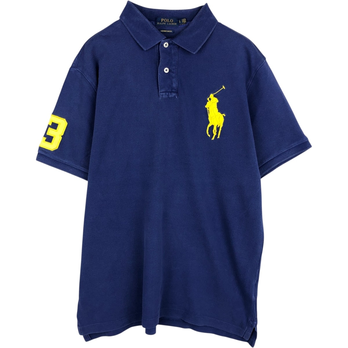 古着 ラルフローレン Ralph Lauren POLO RALPH LAUREN CUSTOM SLIM FIT ビッグポニー 半袖 ポロシャツ メンズL相当/eaa635100
