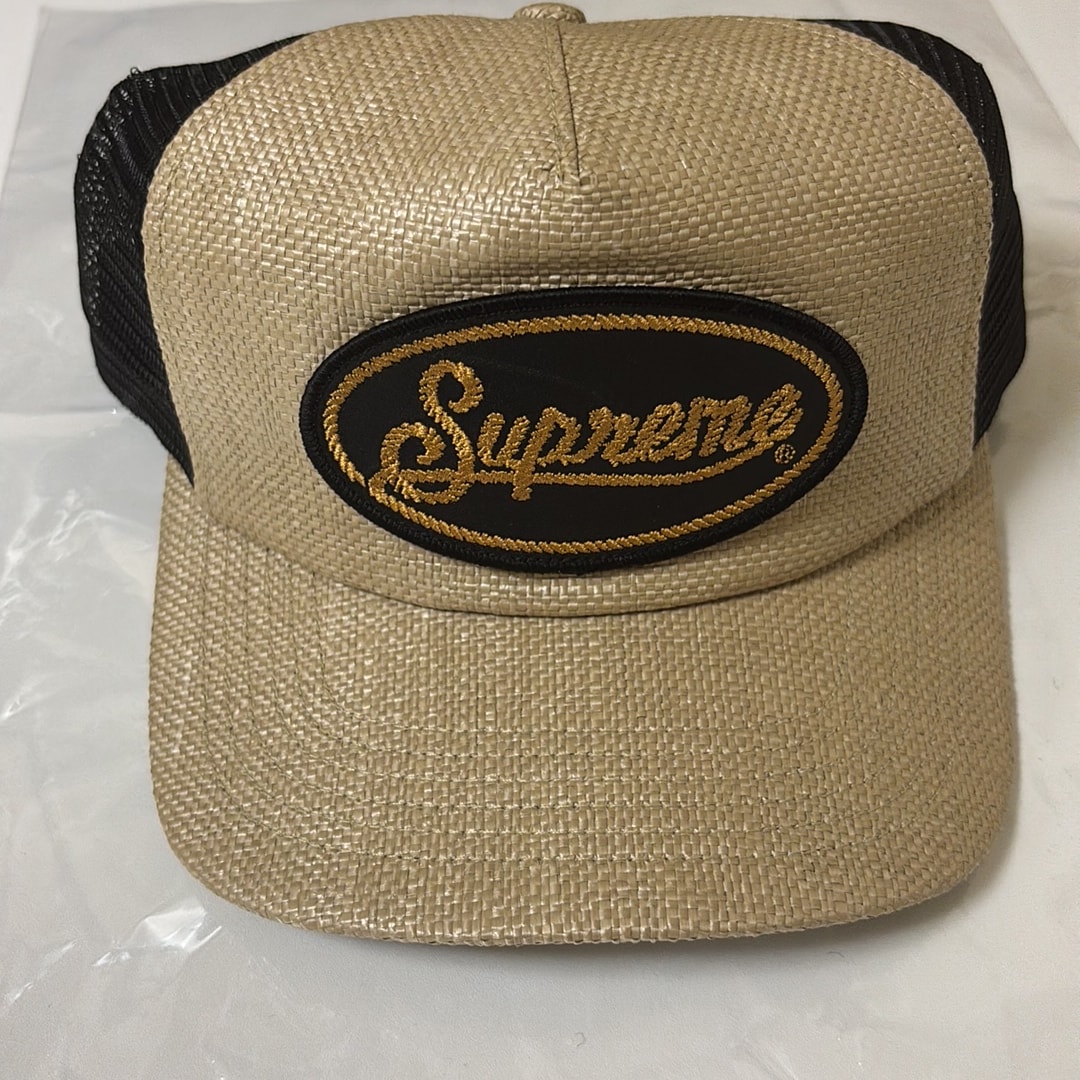 Supreme Raffia Mesh Back 5-Panel "Tan"