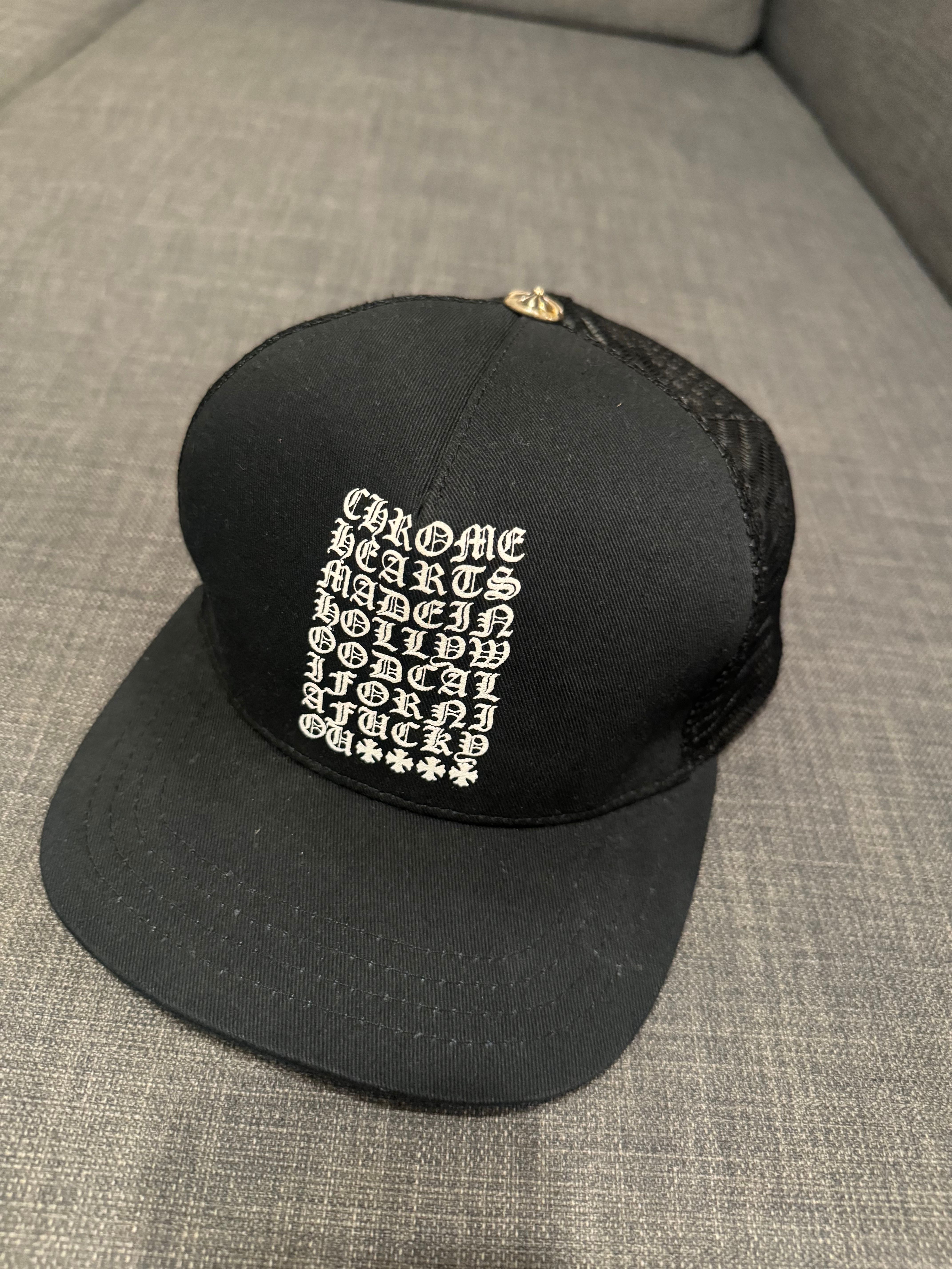 Chrome Hearts Eye Chart Tracker Cap "Black/Silver"
