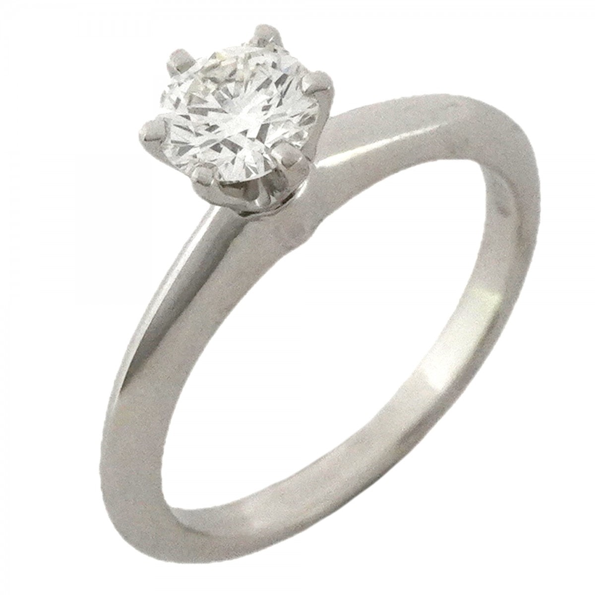 ★最終価格【6jgb0084】ティファニー リング ソリティア 1PD Pt950 プラチナ ダイヤモンド 0.37ct 5.5号【中古】レディース