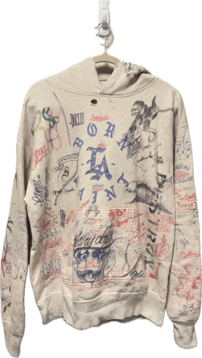 Saint Mxxxxxx x Born x Raised 24SS LA Hoodie "Gray" SM-YS8-0000-C11