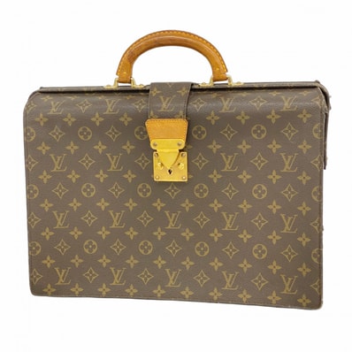 【6dd4743】ルイヴィトン ブリーフケース モノグラム セルヴィエットフェルモワール M53305 ブラウン【中古】メンズ