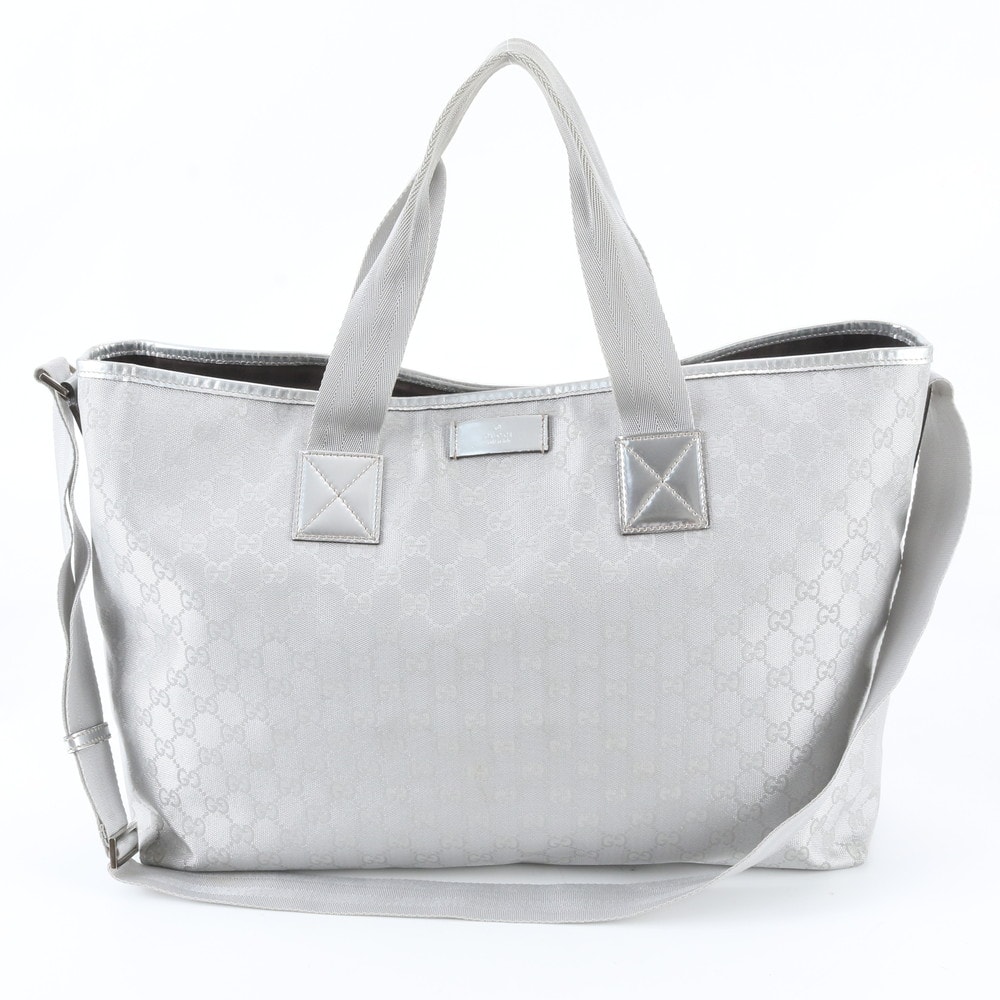 ■美品 グッチ GGキャンバスショルダーバッグ レザー×キャンバス