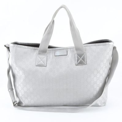 ■美品 グッチ GGキャンバスショルダーバッグ レザー×キャンバス